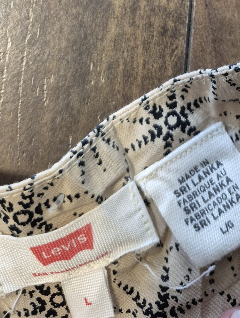 Levi's Beige Spotted Tiered 100% Cotton Mini Dress - Picture 8 of 8